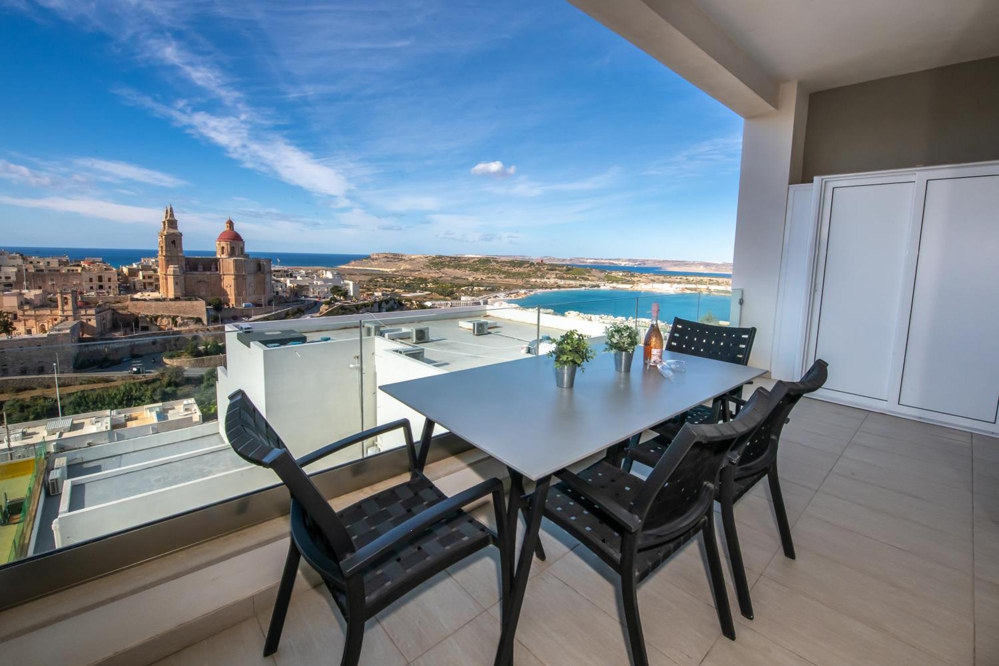Clifftop Modern Apartment Mellieħa Eksteriør billede