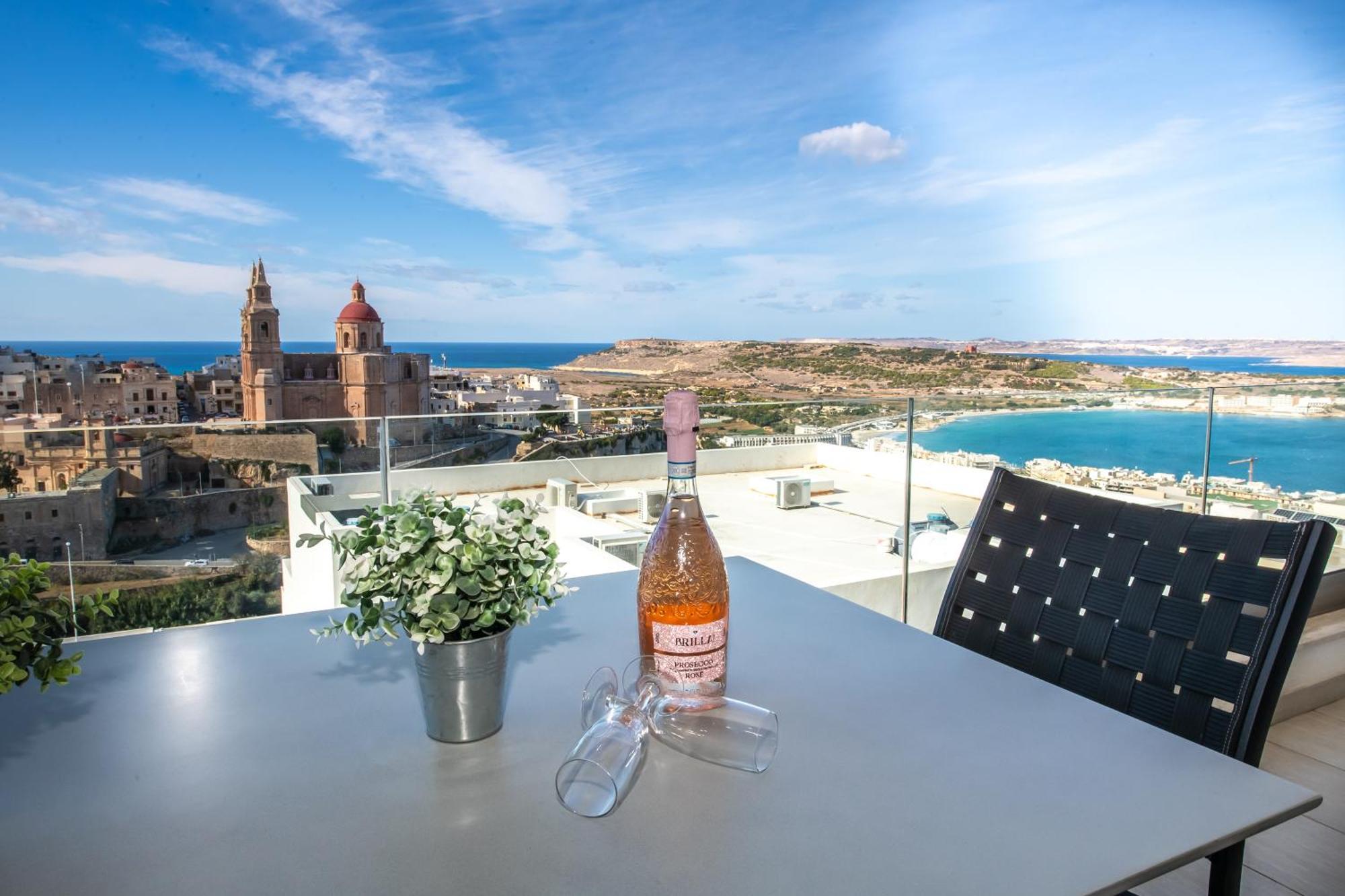 Clifftop Modern Apartment Mellieħa Eksteriør billede